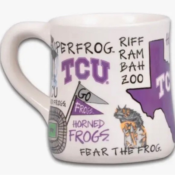 Magnolia Lane TCU Mug, Frogs Coffee Cup, TCU Campus Coffee Cup, Texas Mug Gift - Picture 2 of 2